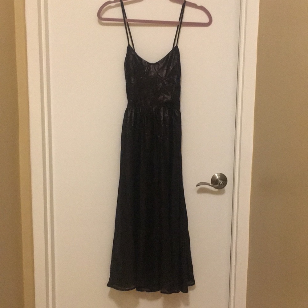Metallic midi dress